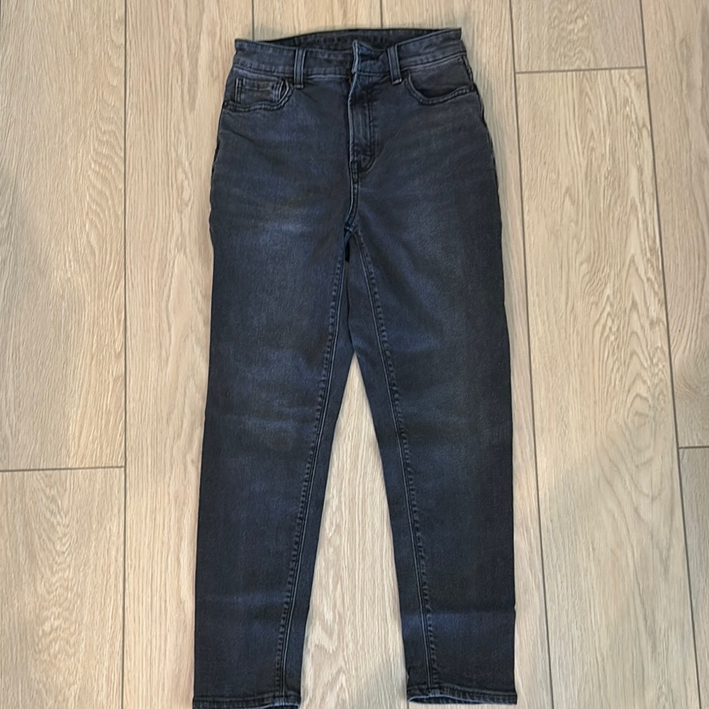 Womens American Eagle Grey Mom Jeans